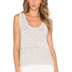 NWT Rebecca Minkoff REINA TANK IN METALLIC - L